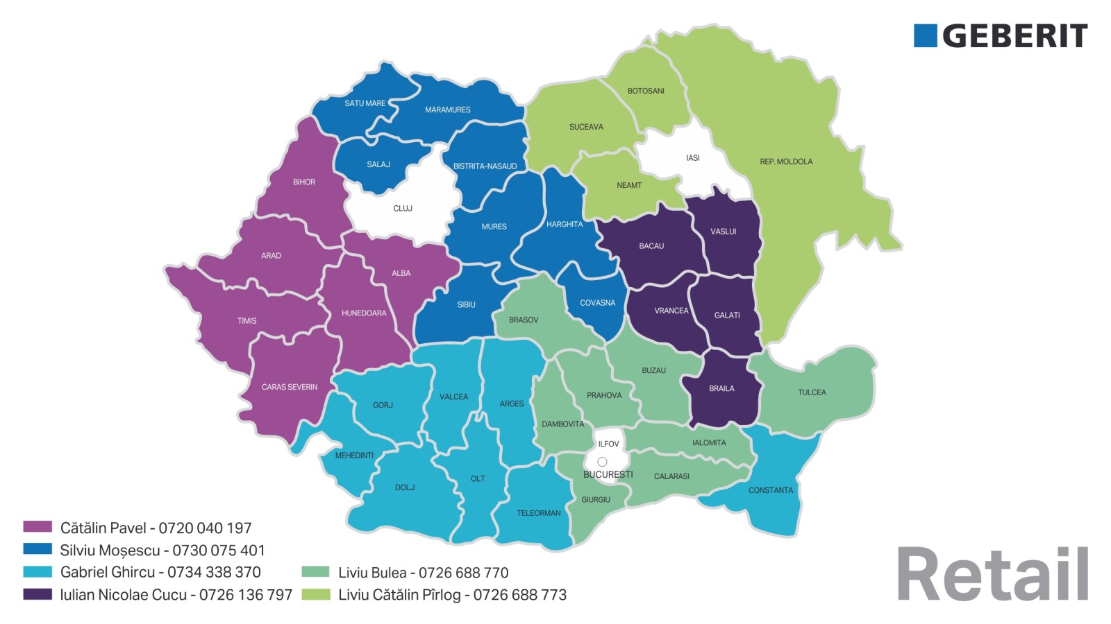 Harta Geberit retail Harta Geberit retail