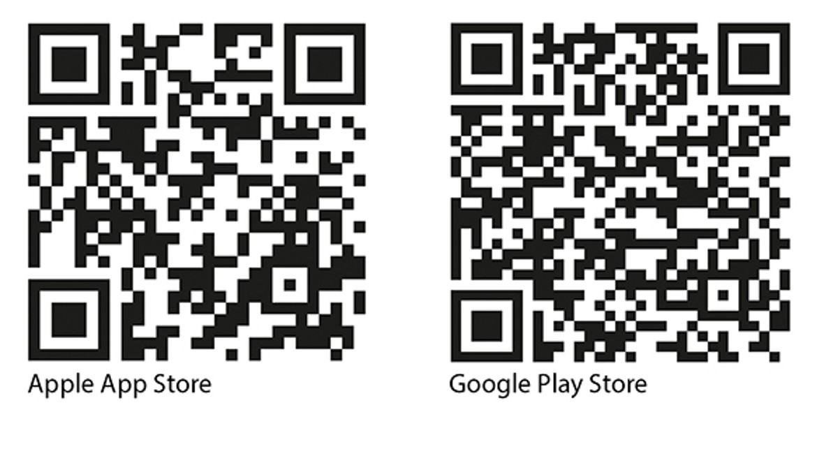 QR coduri pentru aplicația iOS Geberit Home și Android Geberit Home