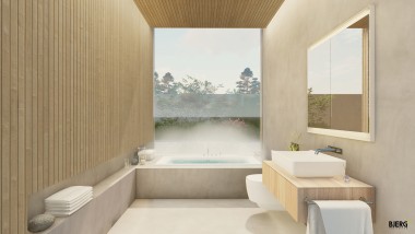 Firma de arhitectură Bjerg Arkitektur se concentrează pe percepția simțurilor în proiectarea băilor. (© Bjerg Arkitektur) Firma de arhitectură Bjerg Arkitektur se concentrează pe percepția simțurilor în proiectarea băilor. (© Bjerg Arkitektur)