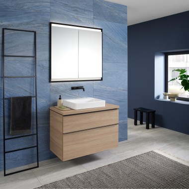 Lavoar pe blat Geberit ONE Mix & Match cu dulap Geberit iCon Lavoar pe blat Geberit ONE Mix & Match cu dulap Geberit iCon
