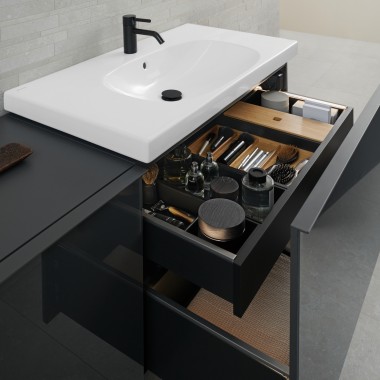 Geberit Acanto mobilier de baie culoare lava Geberit Acanto mobilier de baie culoare lava