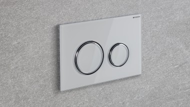Geberit Sigma21 în sticlă albă Geberit Sigma21 în sticlă albă