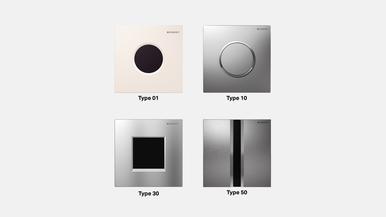 Clapete de acţionare Geberit cu infraroşii şi mecanice pentru pisoare