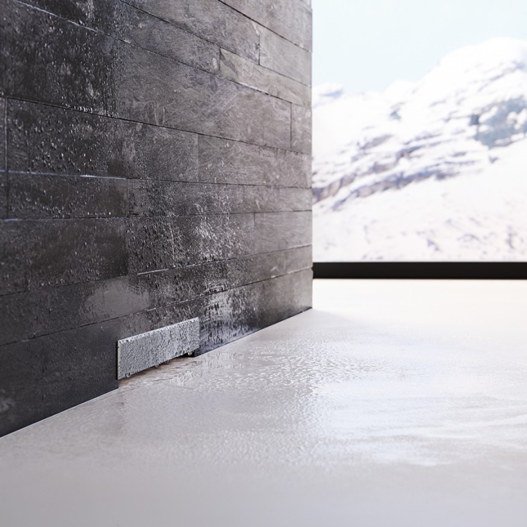 Geberit scurgere de perete în perete de cărămidă neagră Geberit scurgere de perete în perete de cărămidă neagră