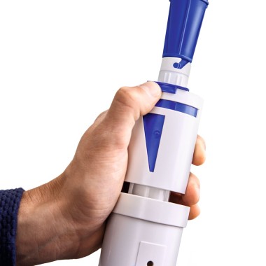 Setarea volumului mic de spălare cu valva de spălare Geberit tip 208 (© Geberit) Setarea volumului mic de spălare cu valva de spălare Geberit tip 208 (© Geberit)