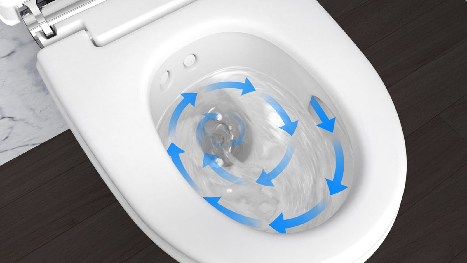 TurboFlush- tehnică de spălare Geberit AquaClean TurboFlush- tehnică de spălare Geberit AquaClean