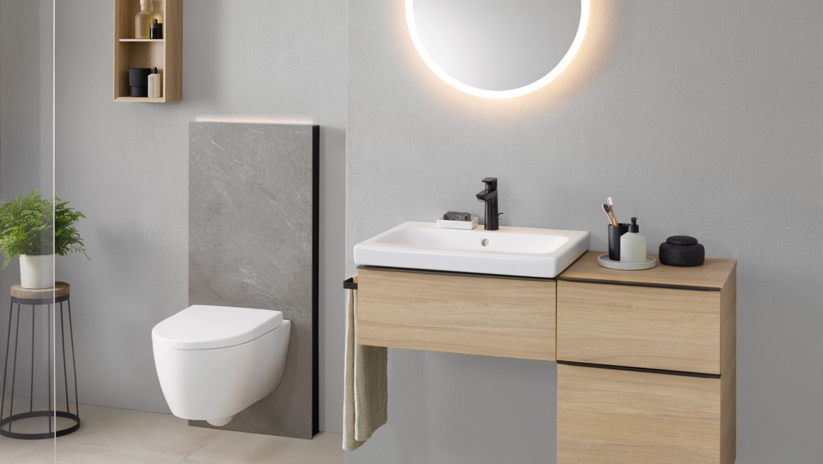 Geberit Monolith Plus cu lumină aprinsă (© Geberit) Geberit Monolith Plus cu lumină aprinsă (© Geberit)