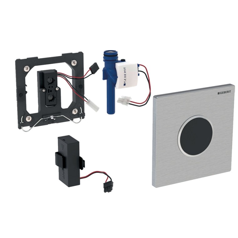 Sistem de comandă a spălării pentru pisoar fără atingere pentru alimentarea de la baterie Sistem de comandă a spălării pentru pisoar fără atingere pentru alimentarea de la baterie