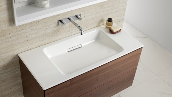 Geberit ONE dulap de lavoar în design nuc Geberit ONE dulap de lavoar în design nuc