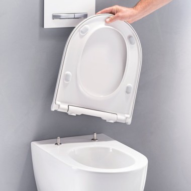 Geberit ONE WC cu colac și capac ușor de îndepărtat Geberit ONE WC cu colac și capac ușor de îndepărtat