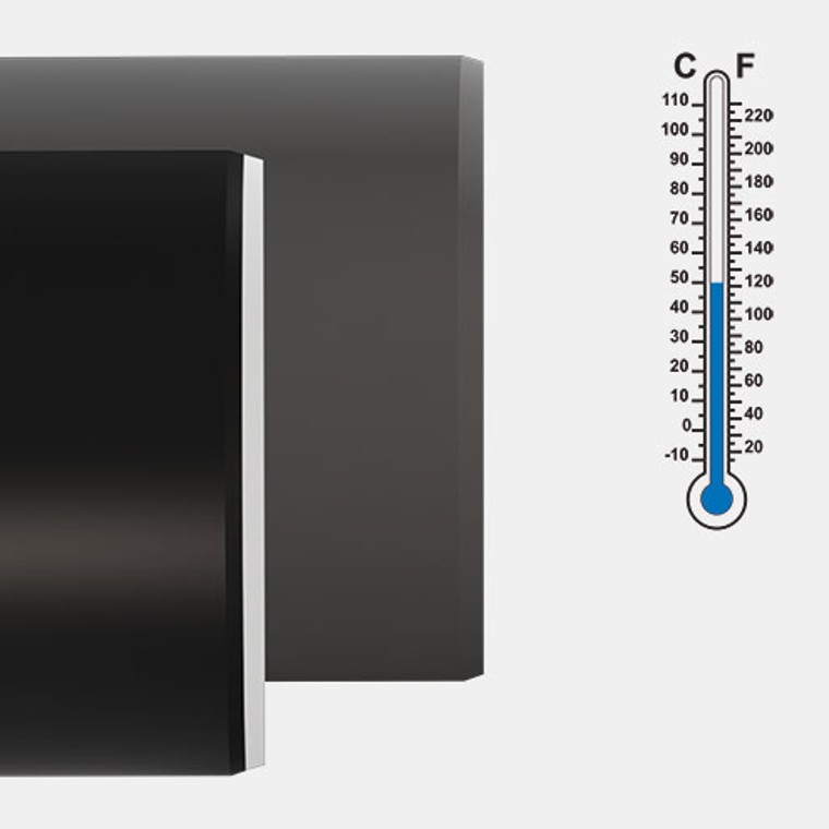 Geberit Silent-PP oferă o rezistență excelentă la temperatură datorită expansiunii liniare reduse a materialului PP-MD Geberit Silent-PP oferă o rezistență excelentă la temperatură datorită expansiunii liniare reduse a materialului PP-MD