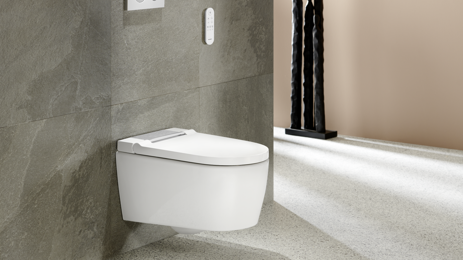 Geberit AquaClean Sela în alb cu telecomandă Sigma20