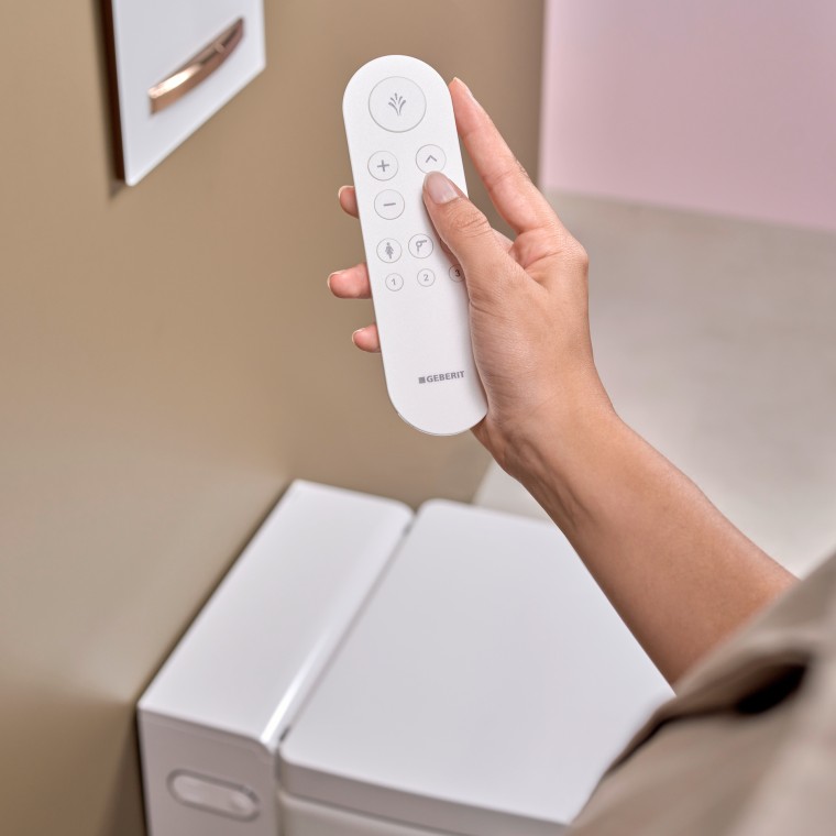 Funcţia de telecomandă Geberit AquaClean Mera Funcţia de telecomandă Geberit AquaClean Mera