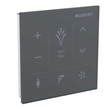 Panou de control negru montat pe perete pentru vasul wc cu funcție de bideu AquaClean Mera Panou de control negru montat pe perete pentru vasul wc cu funcție de bideu AquaClean Mera