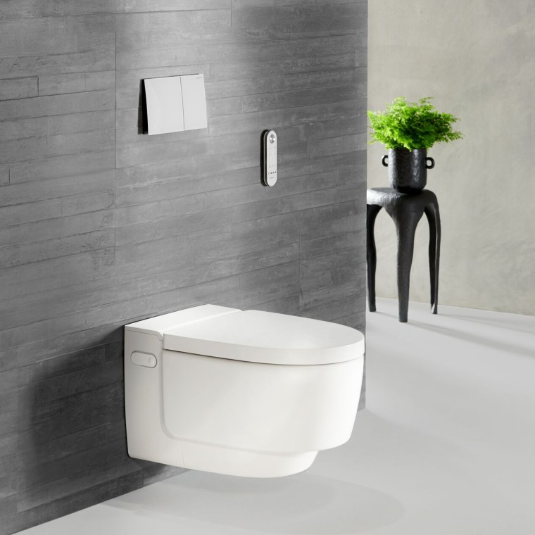 Vas WC cu funcţia de bideu inclusă Geberit AquaClean Mera Vas WC cu funcţia de bideu inclusă Geberit AquaClean Mera