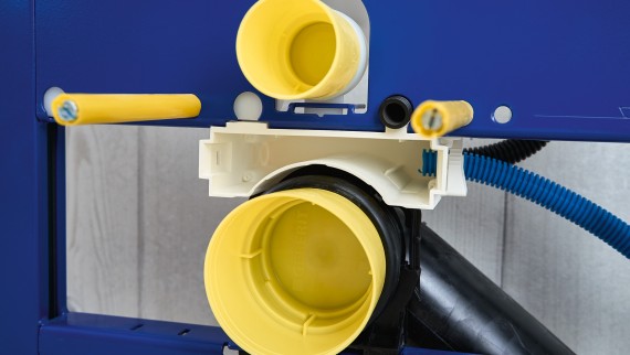 Geberit Duofix cu montare pregătită pentru priză și cutie de conectare și comunicare Geberit Duofix cu montare pregătită pentru priză și cutie de conectare și comunicare