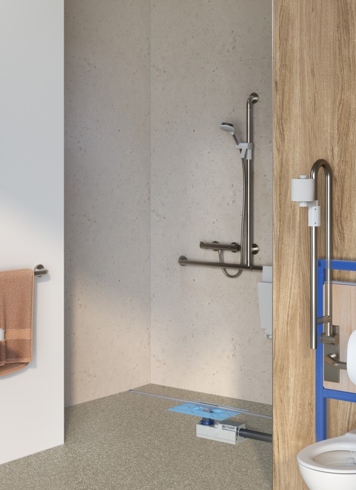 Sistem de duș Geberit în gama de produse Standard pentru grupuri sanitare fără bariere