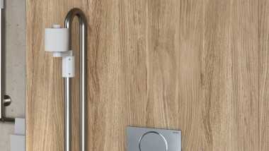 Buton controlat prin RF pe șina de coborâre