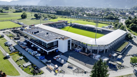 Stadionul de fotbal SCR Altach a fost extins în 2025 pentru a include Business Club-ul Stadionul de fotbal SCR Altach a fost extins în 2025 pentru a include Business Club-ul