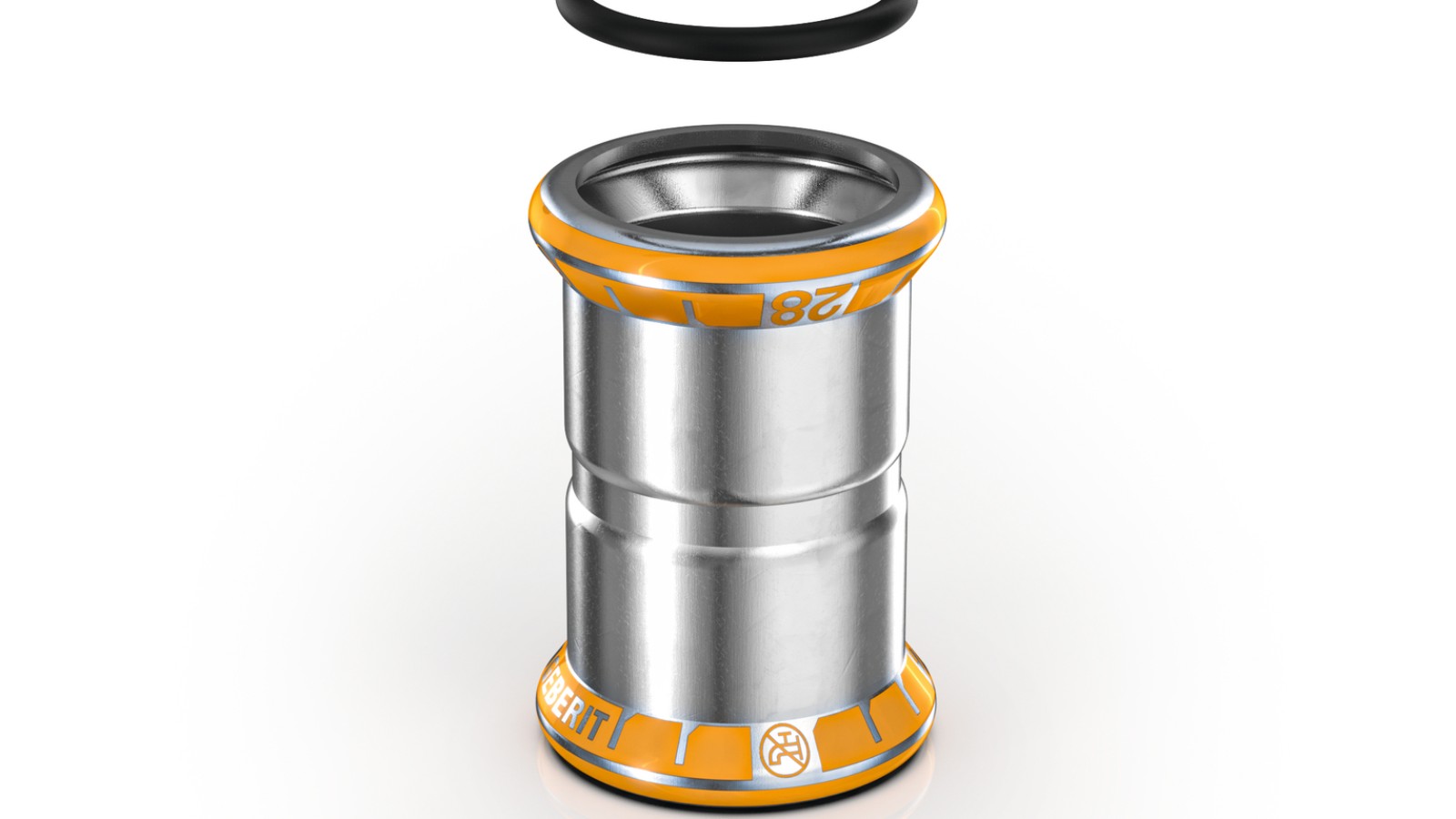 Fiting Geberit Mapress Therm cu indicator de presare portocaliu Fiting Geberit Mapress Therm cu indicator de presare portocaliu