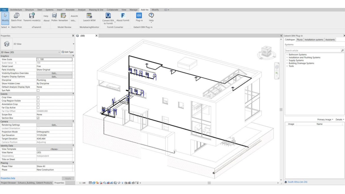 Structura produsului în modulul catalog din Autodesk® Revit®.