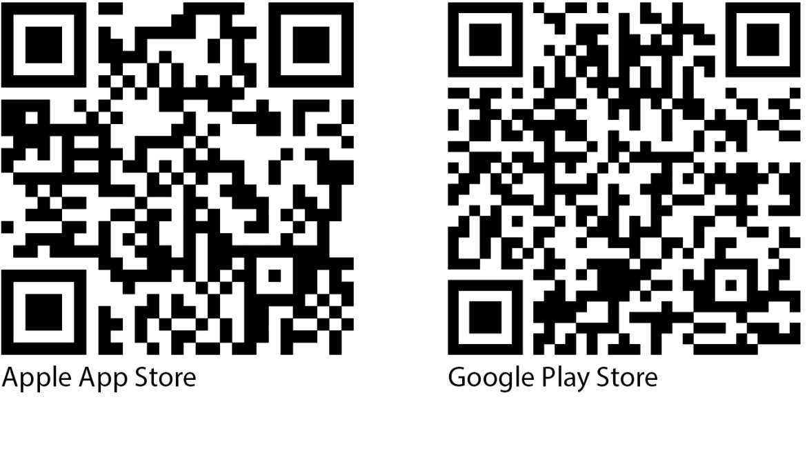 Codurile QR ale aplicației Geberit Control pentru Apple și Android