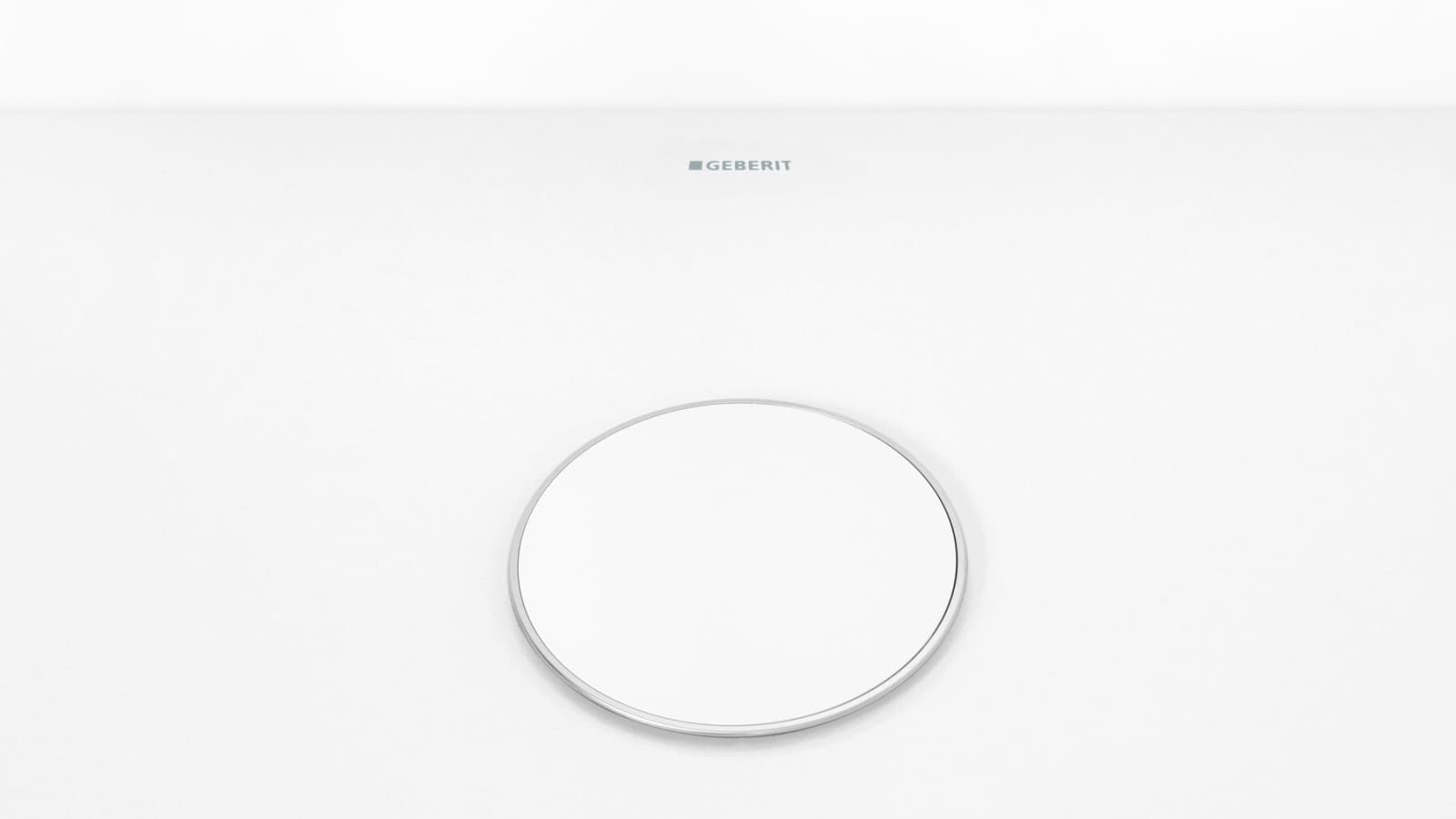 Capac ventil de scurgere în alb şi cu margine cromată discret Capac ventil de scurgere în alb şi cu margine cromată discret