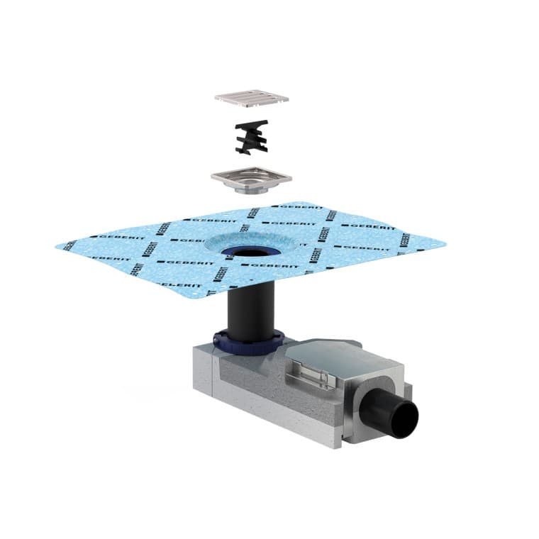 Kit de instalare Geberit pentru sifon de pardoseală pentru duş Kit de instalare Geberit pentru sifon de pardoseală pentru duş