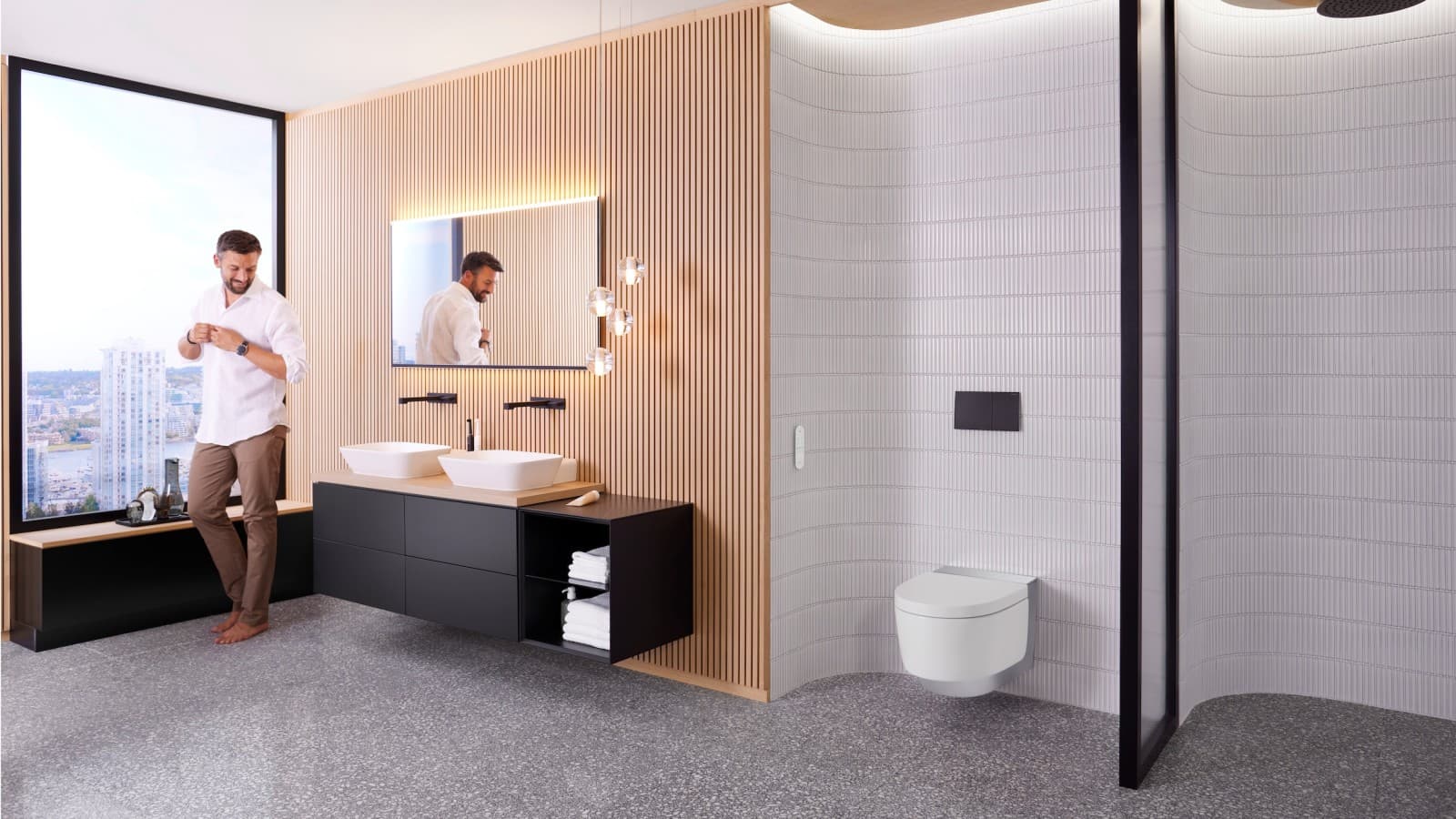 Soluţie completă cu vas WC Geberit AquaClean Mera Comfort Soluţie completă cu vas WC Geberit AquaClean Mera Comfort