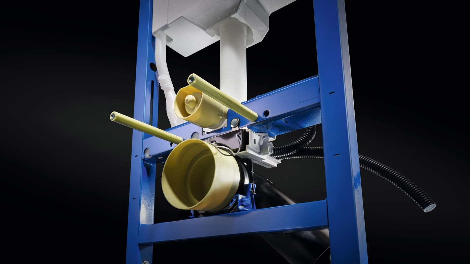 Conexiune electrică convenabilă prin intermediul cutiei Power & Connect Box de pe elementul de instalare pentru WC Conexiune electrică convenabilă prin intermediul cutiei Power & Connect Box de pe elementul de instalare pentru WC